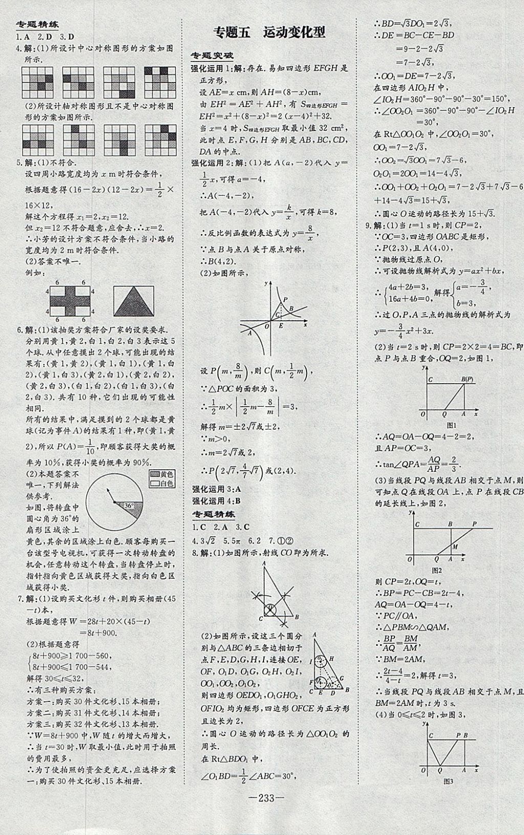 2018年中考总复习导与练精讲册数学北师大版 参考答案第27页