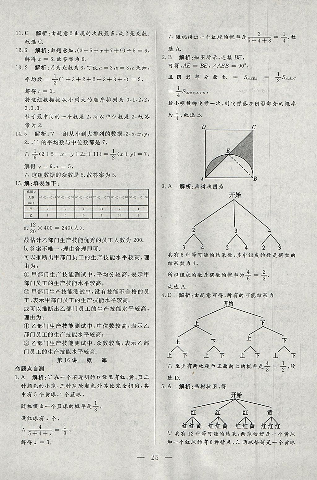 2018年中考一本通数学内蒙古专版 参考答案第25页