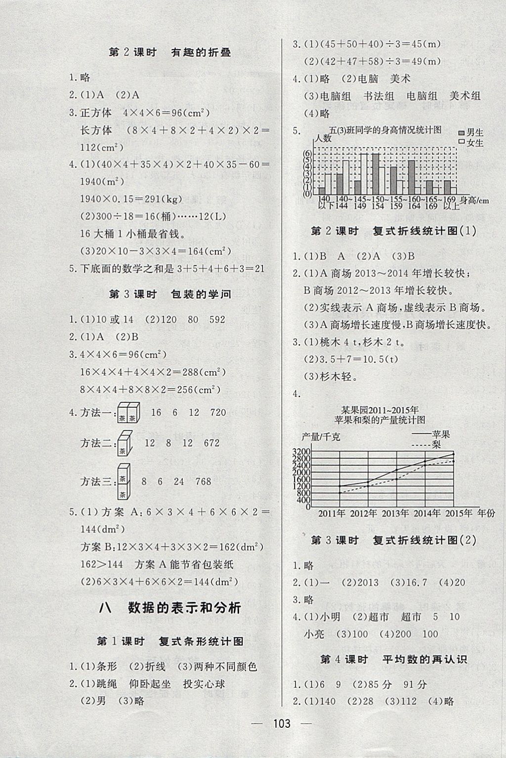 2018年简易通小学同步导学练五年级数学下册北师大版 第11页