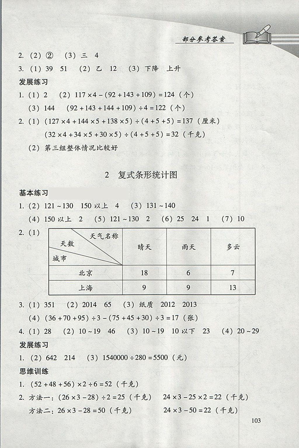 2018年學(xué)習(xí)探究診斷小學(xué)數(shù)學(xué)四年級下冊人教版 參考答案第21頁