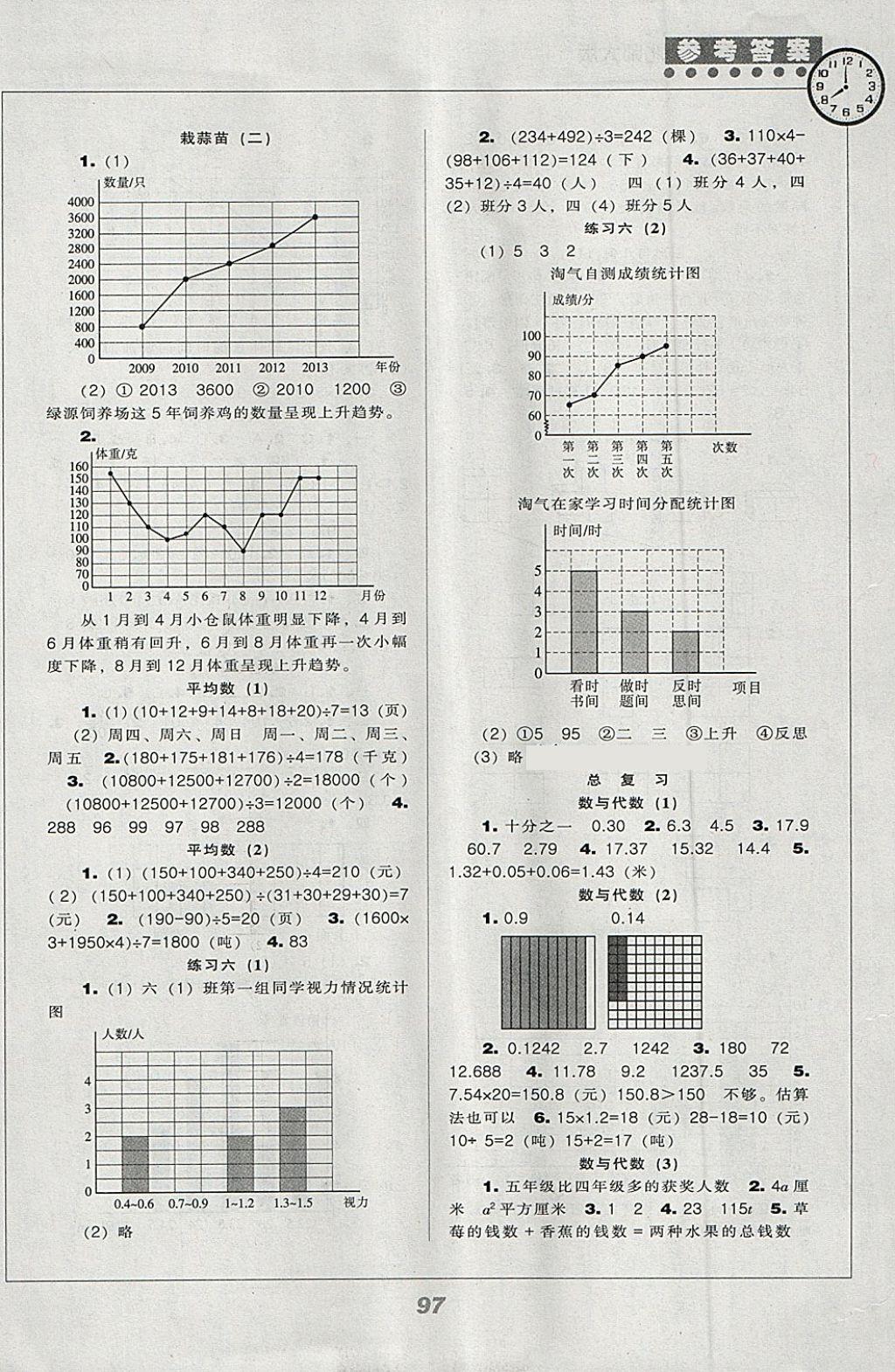 2018年新课程能力培养四年级数学下册北师大版 参考答案第7页