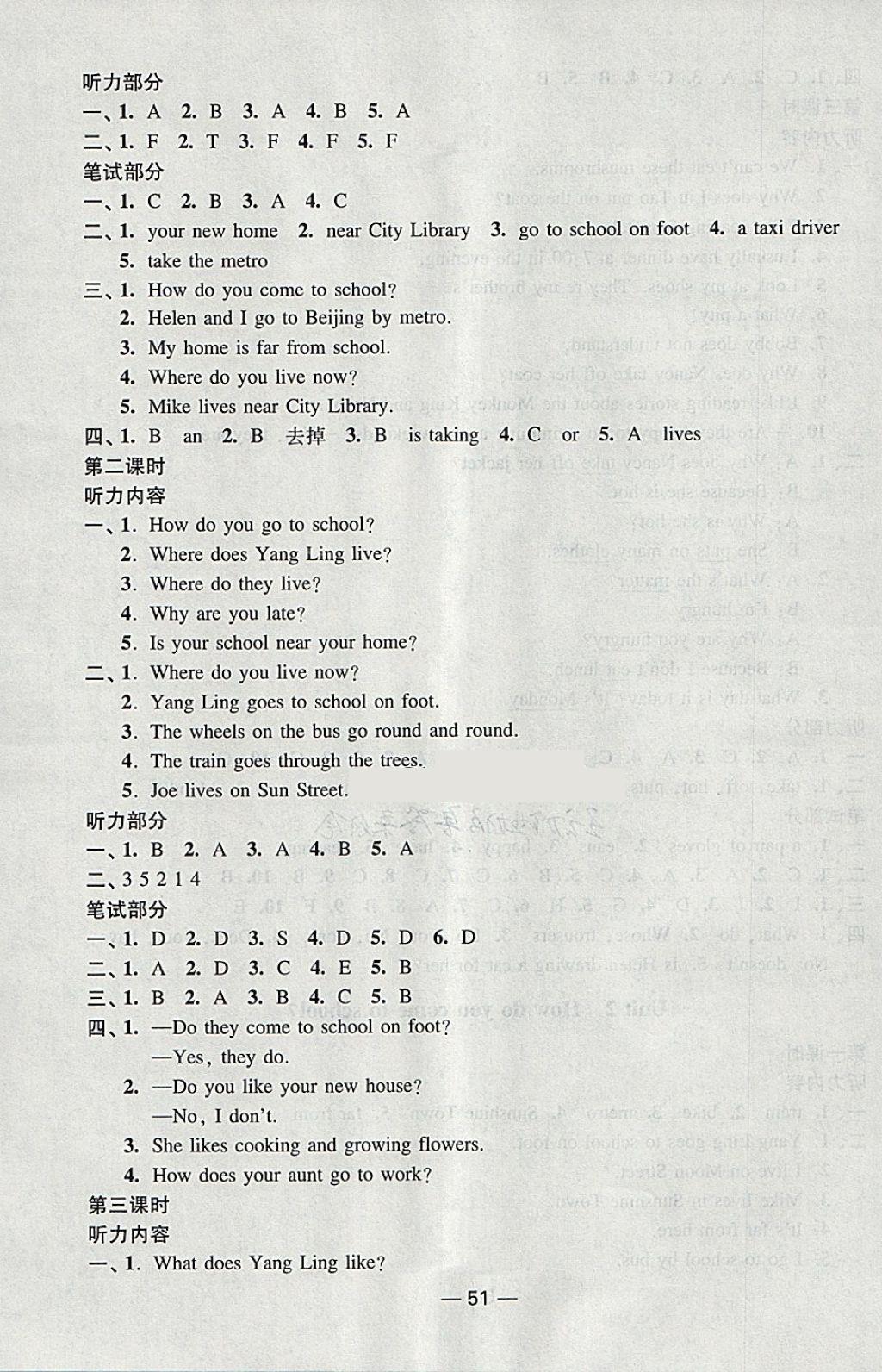 2018年隨堂練1加2課課練單元卷五年級(jí)英語(yǔ)下冊(cè)江蘇版 第3頁(yè)