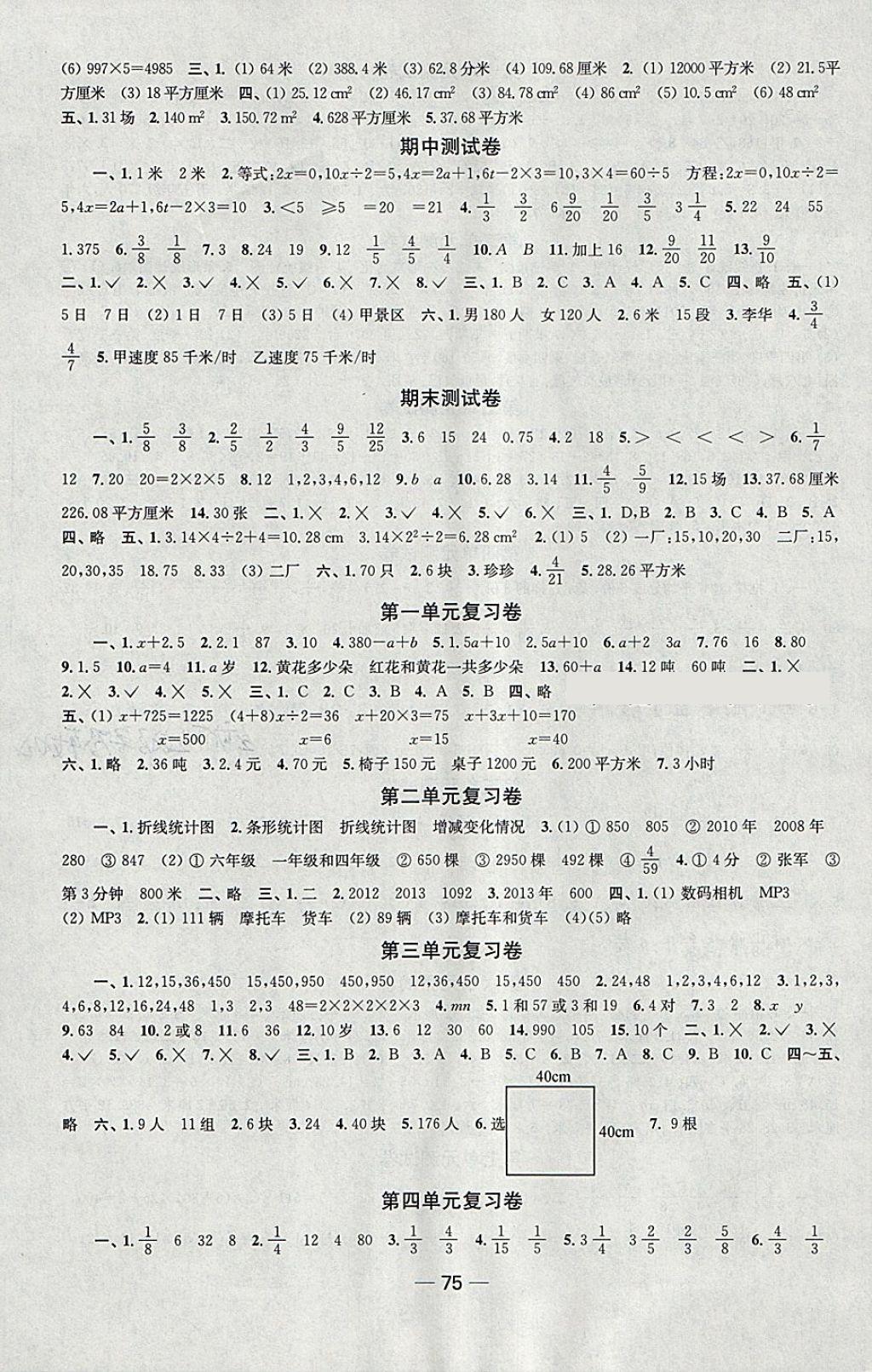 2018年隨堂練1加2課課練單元卷五年級(jí)數(shù)學(xué)下冊(cè)江蘇版 第3頁(yè)