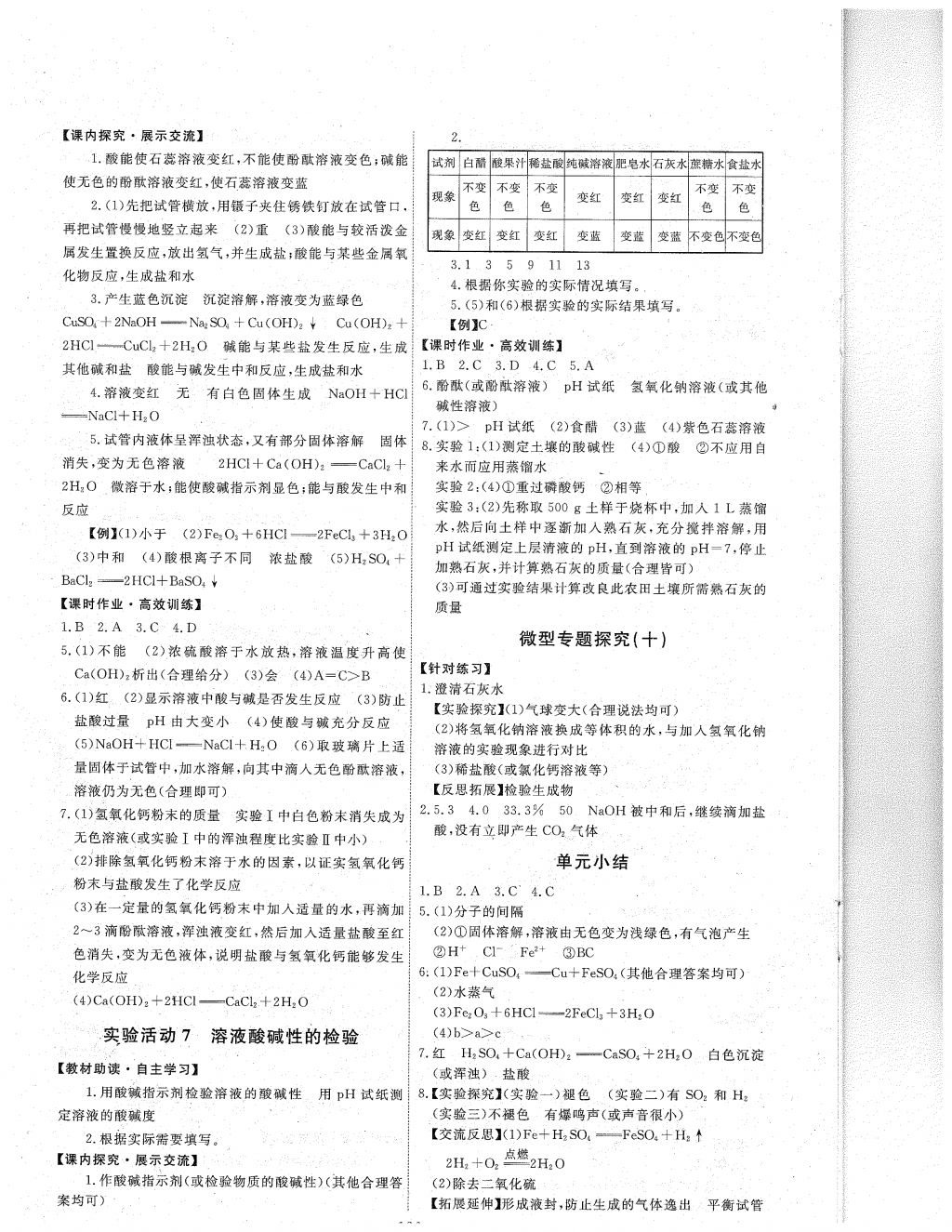 2018年能力培养与测试九年级化学下册人教版 参考答案第13页