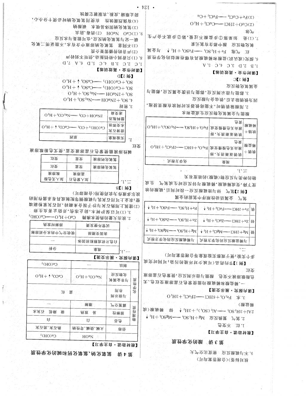 2018年能力培养与测试九年级化学下册人教版 参考答案第11页