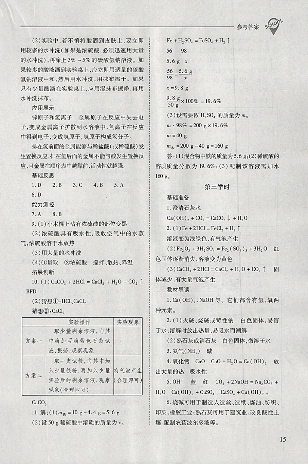 2018年新课程问题解决导学方案九年级化学下册沪教版 第15页