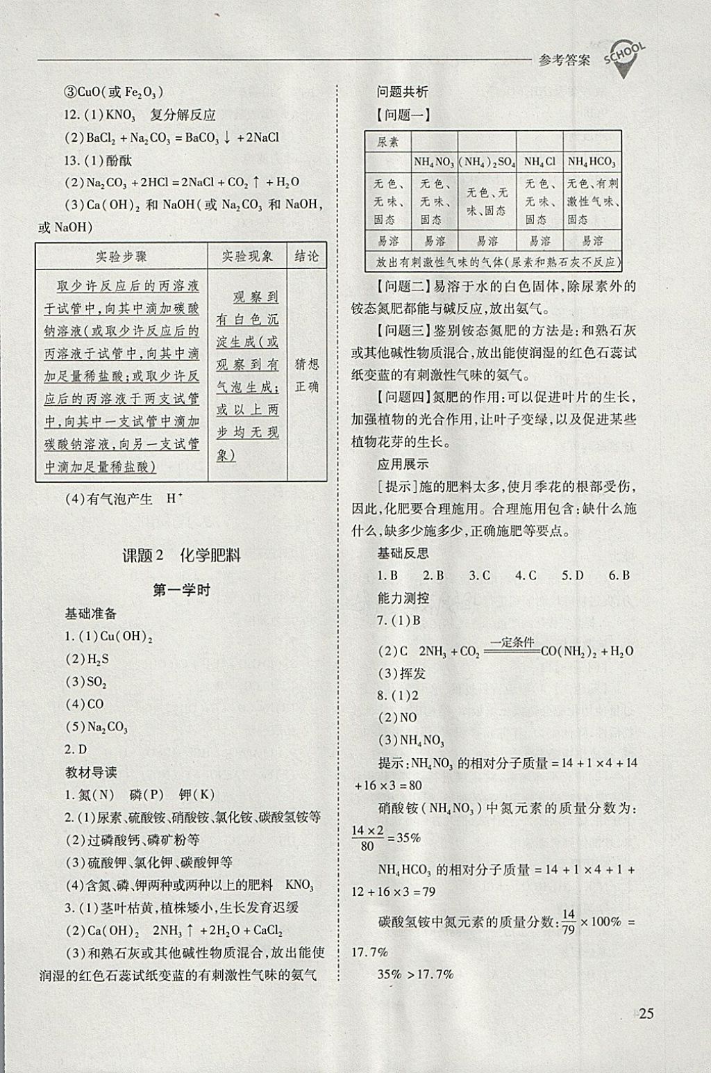 2018年新課程問題解決導(dǎo)學(xué)方案九年級(jí)化學(xué)下冊(cè)人教版 第25頁