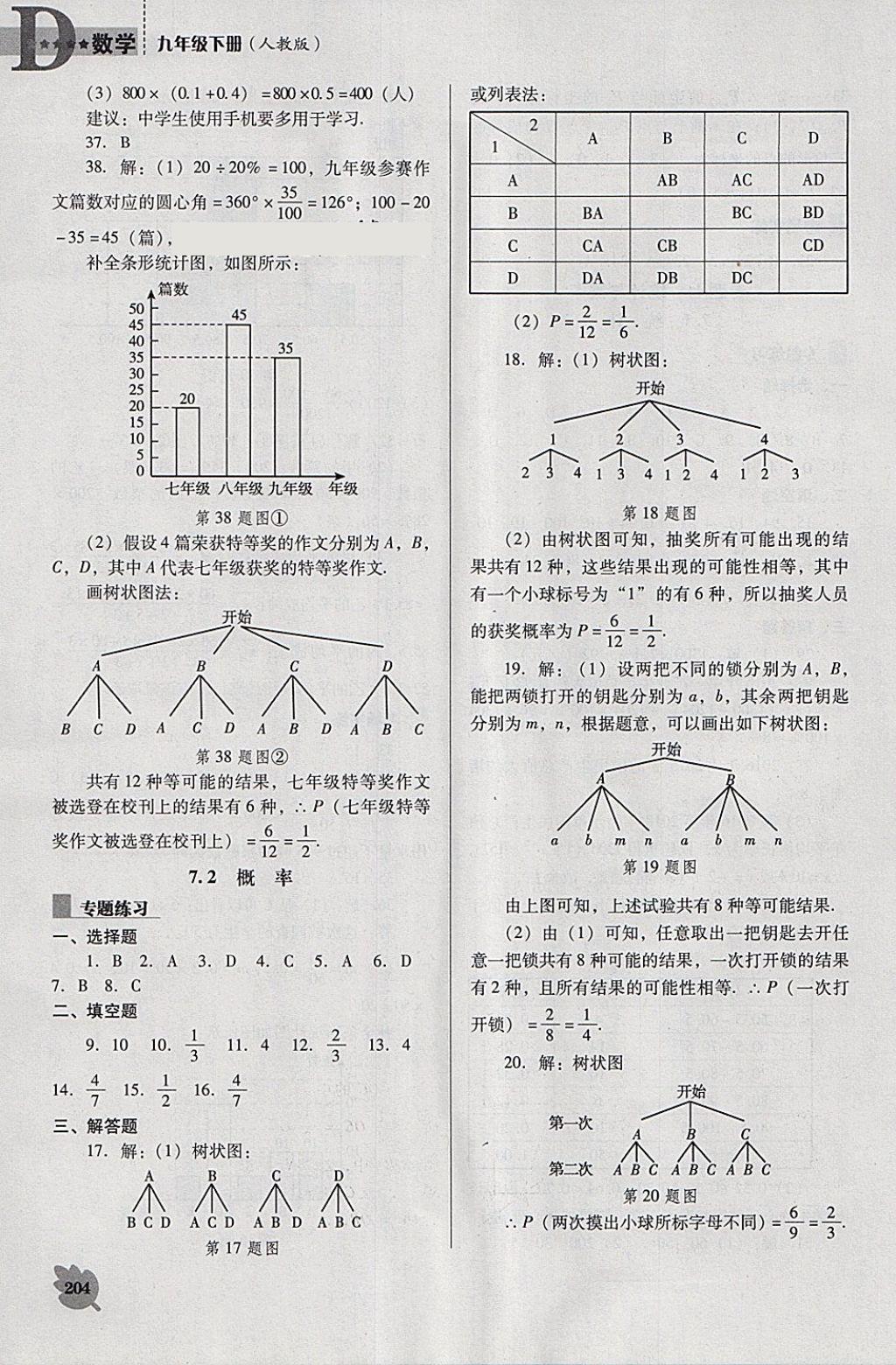 2018年新課程數(shù)學(xué)能力培養(yǎng)九年級下冊人教版D版 第24頁