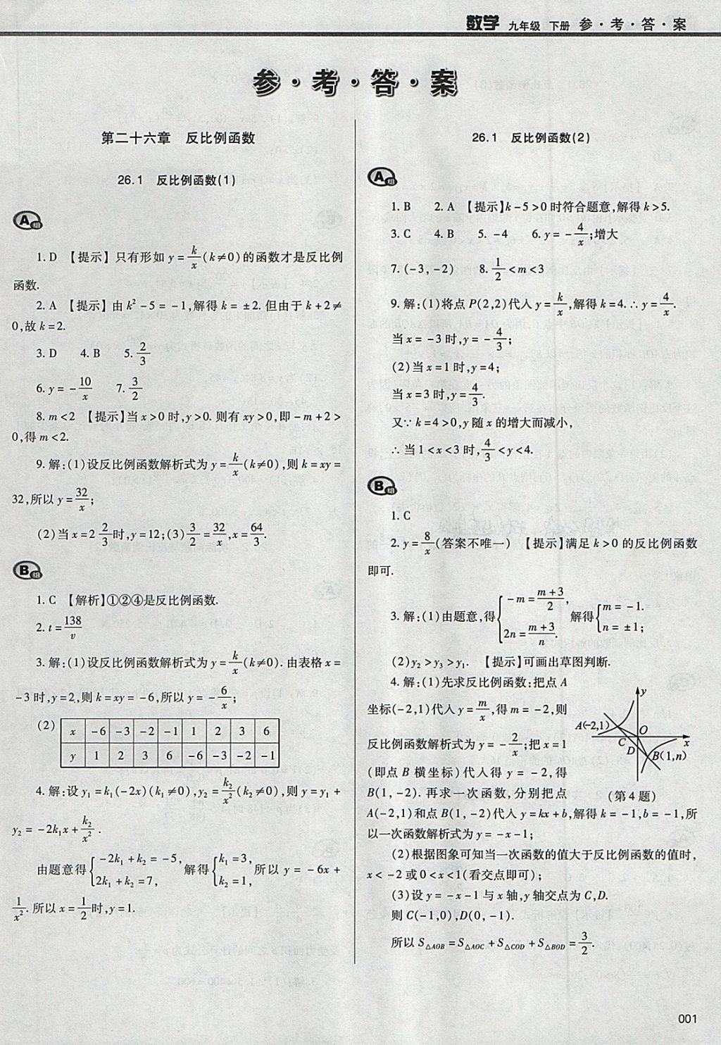 2018年学习质量监测九年级数学下册人教版 第1页