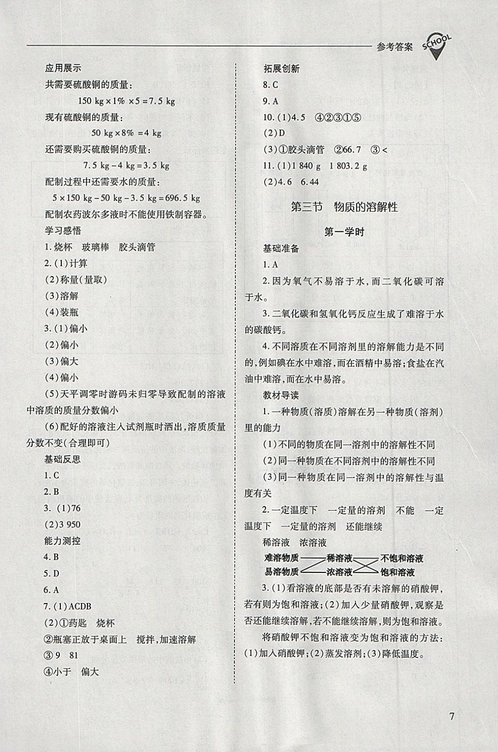 2018年新課程問(wèn)題解決導(dǎo)學(xué)方案九年級(jí)化學(xué)下冊(cè)滬教版 第7頁(yè)