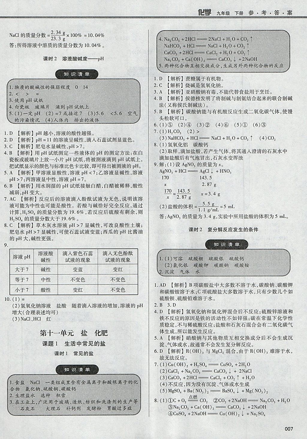 2018年學(xué)習(xí)質(zhì)量監(jiān)測九年級化學(xué)下冊人教版 第7頁