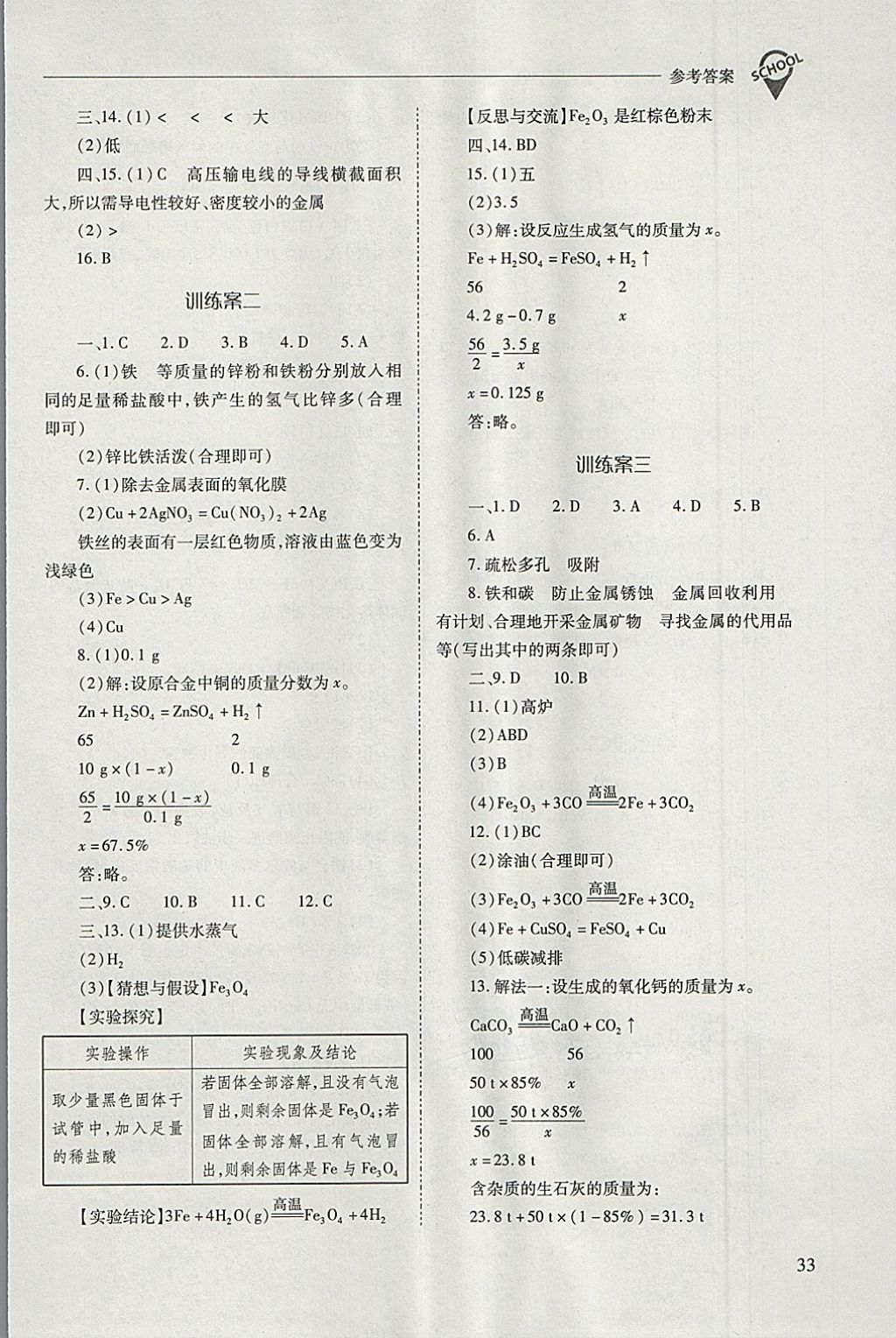 2018年新课程问题解决导学方案九年级化学下册人教版 第33页