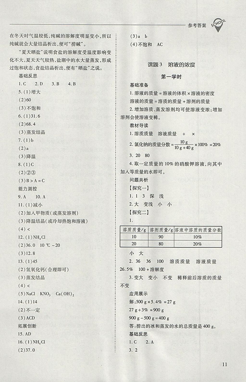 2018年新课程问题解决导学方案九年级化学下册人教版 第11页