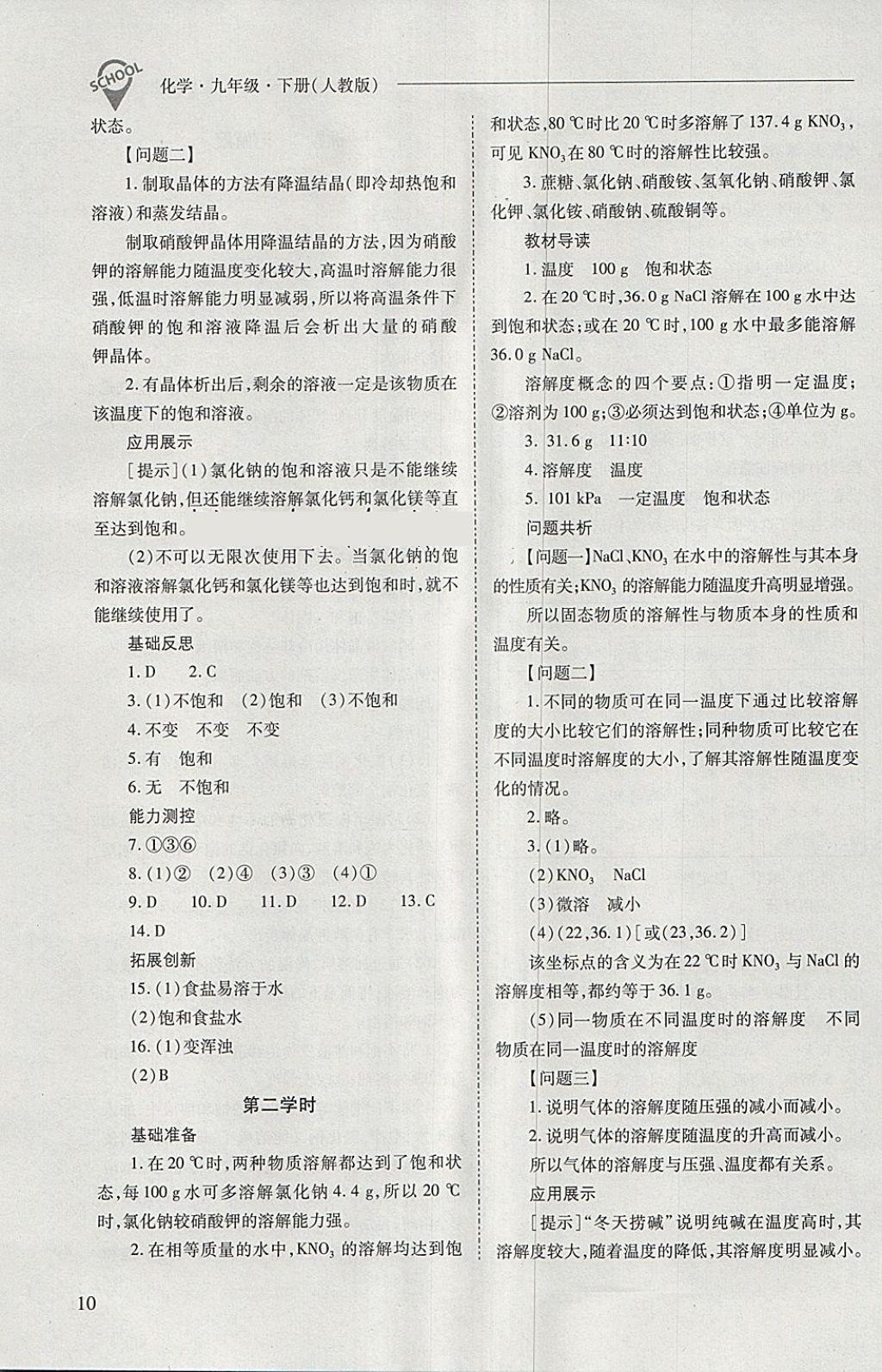 2018年新課程問(wèn)題解決導(dǎo)學(xué)方案九年級(jí)化學(xué)下冊(cè)人教版 第10頁(yè)