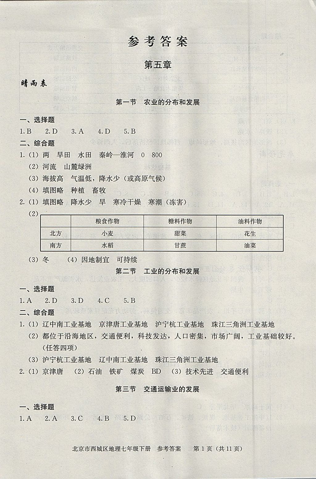 2018年學(xué)習(xí)探究診斷七年級地理下冊 第1頁