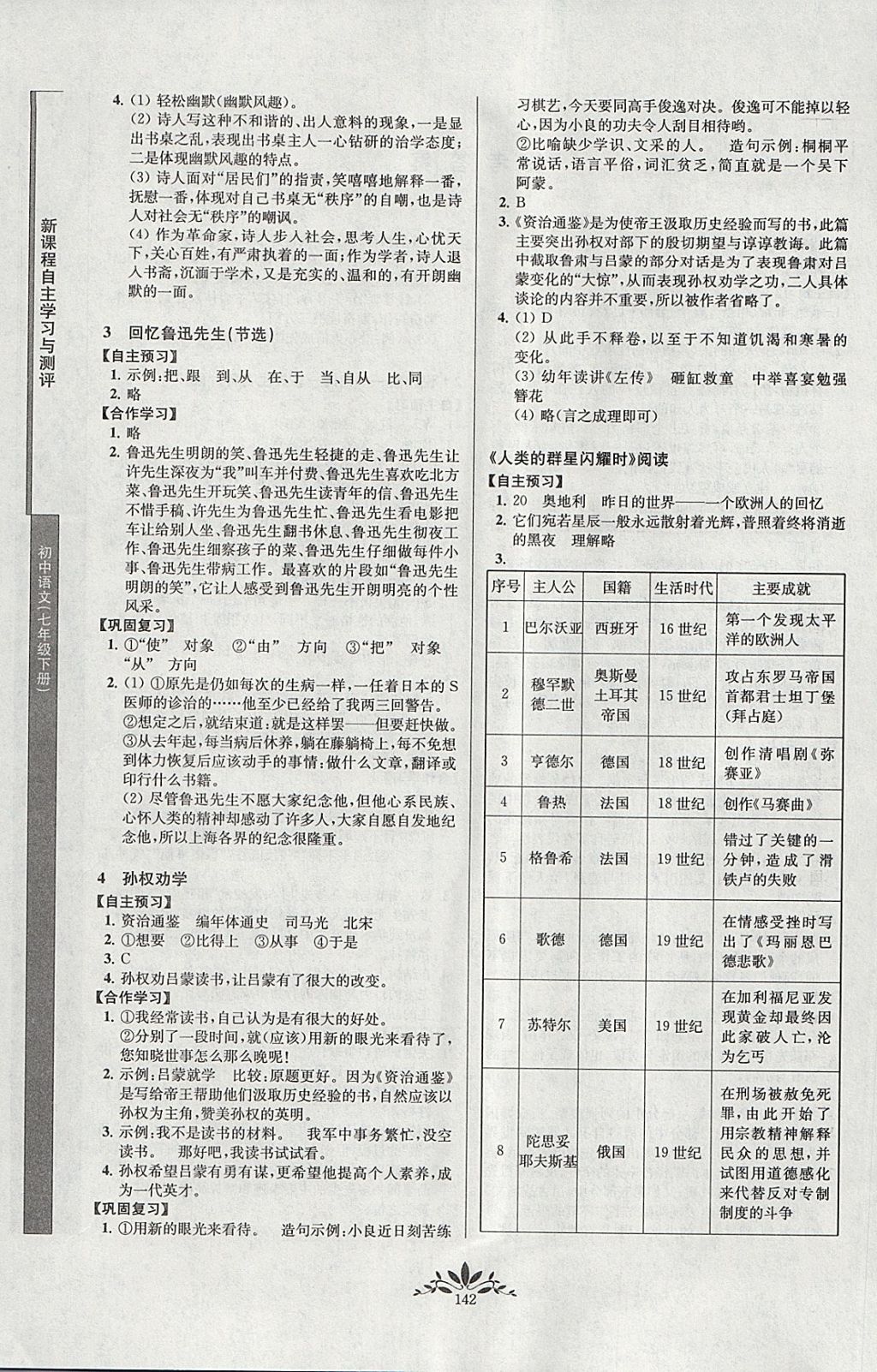 2018年新課程自主學習與測評初中語文七年級下冊人教版 第2頁