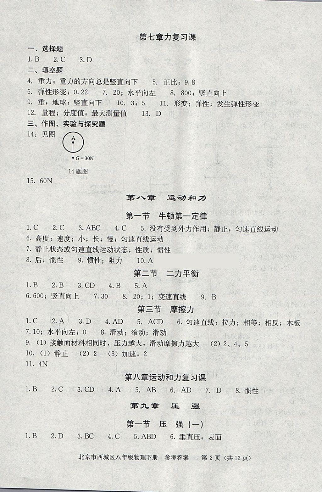 2018年學(xué)習(xí)探究診斷八年級物理下冊 第2頁