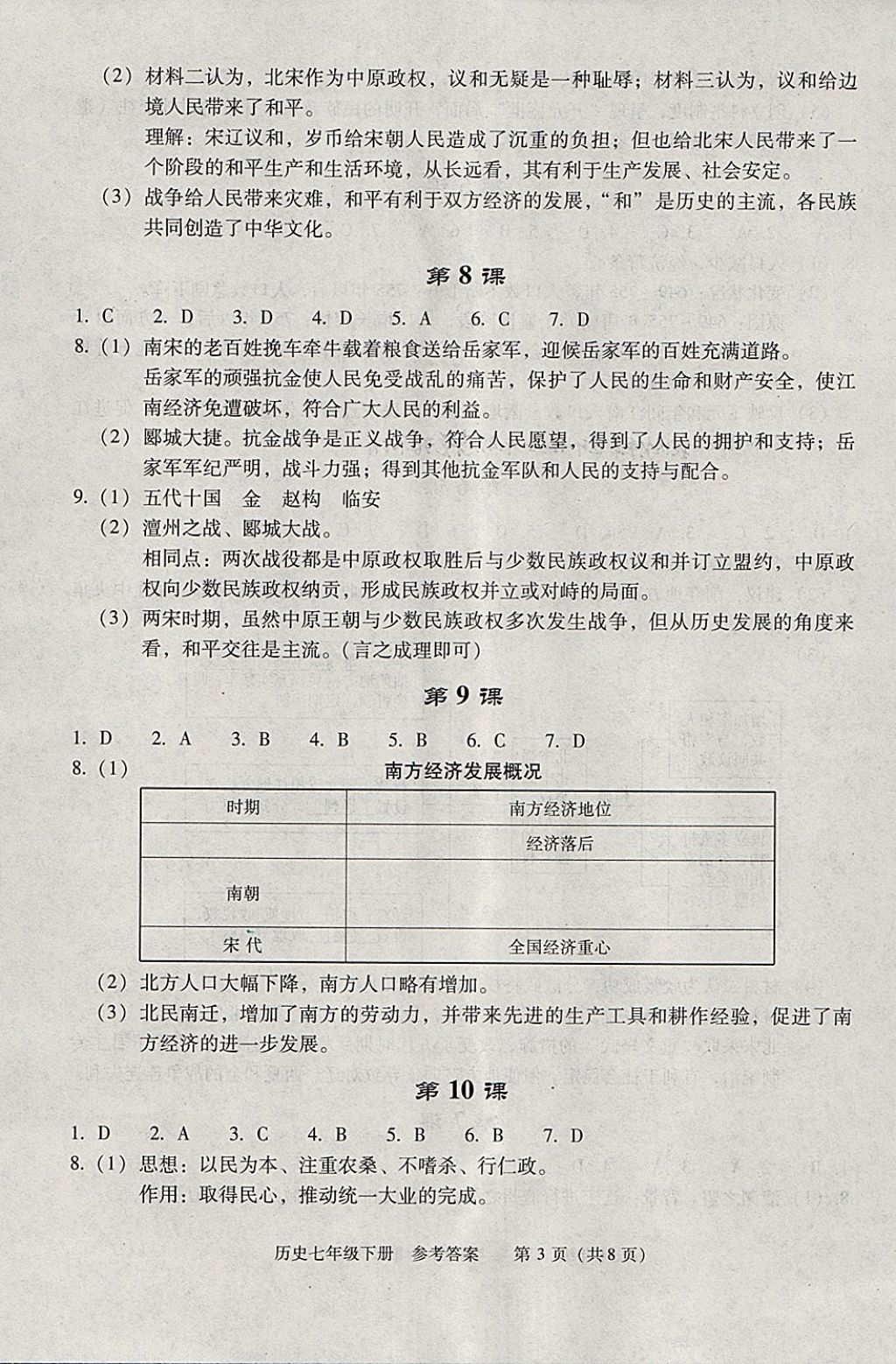 2018年學(xué)習(xí)探究診斷七年級(jí)歷史下冊(cè) 第3頁(yè)