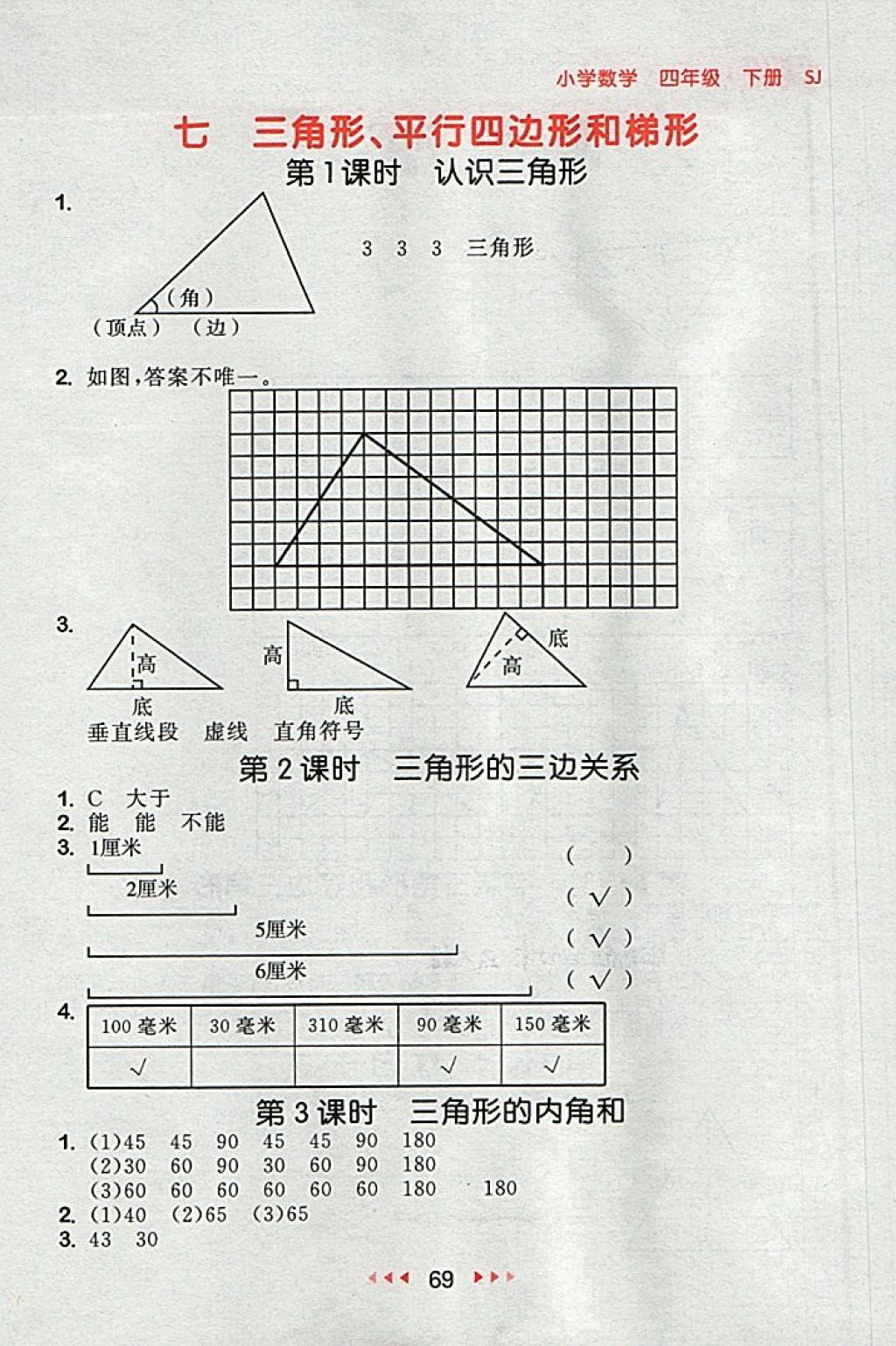 2018年53隨堂測(cè)小學(xué)數(shù)學(xué)四年級(jí)下冊(cè)蘇教版 第11頁(yè)