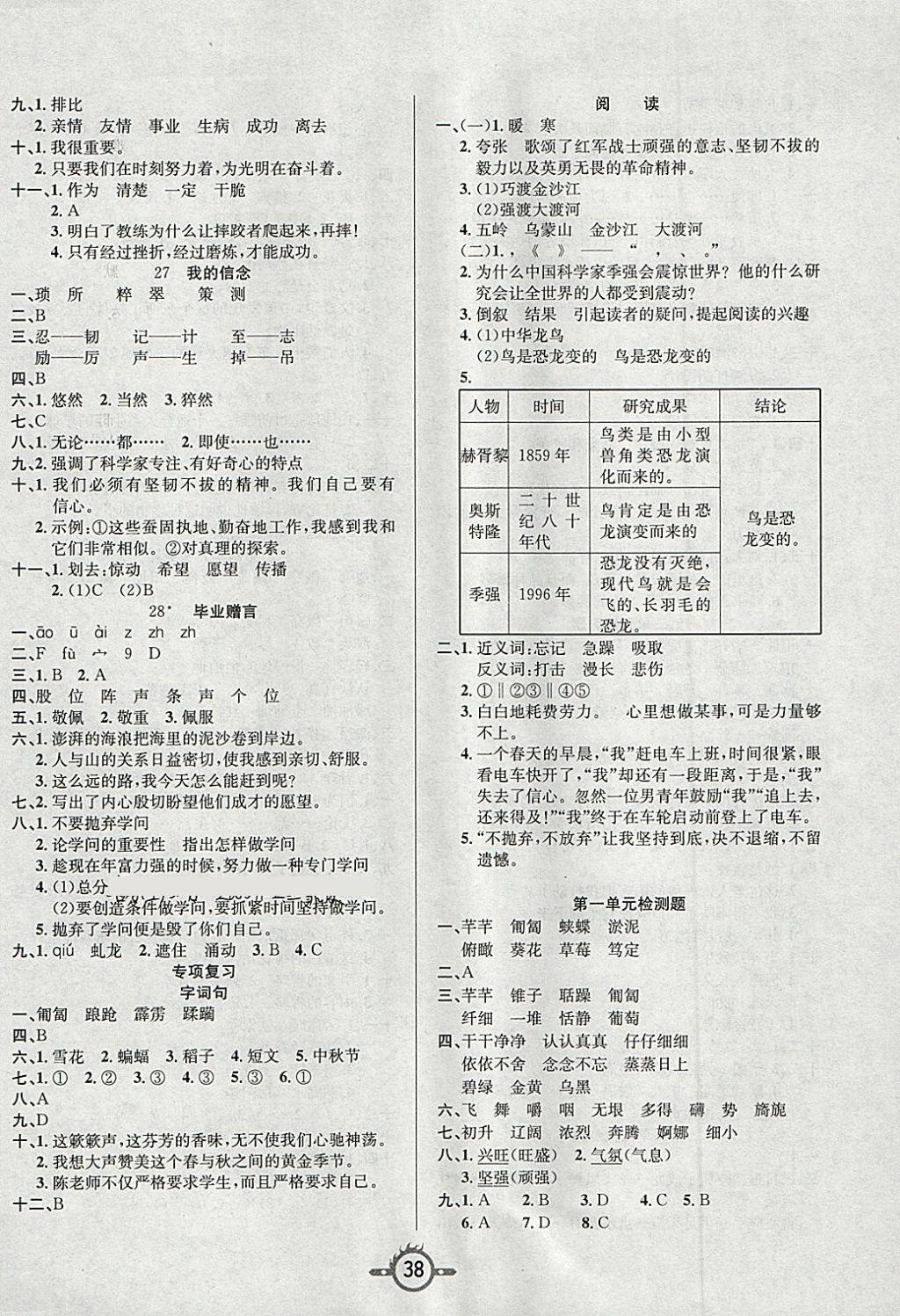 2018年創(chuàng)新課課練六年級語文下冊西師大版 第6頁