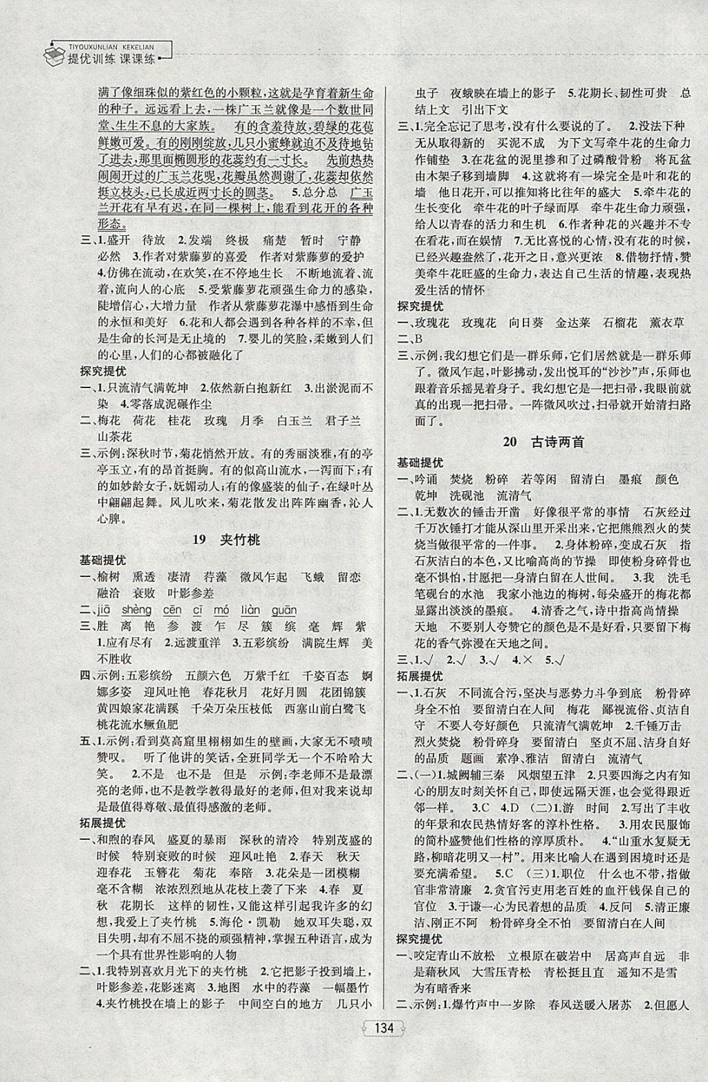 2018年金鑰匙提優(yōu)訓(xùn)練課課練六年級語文下冊江蘇版 第12頁