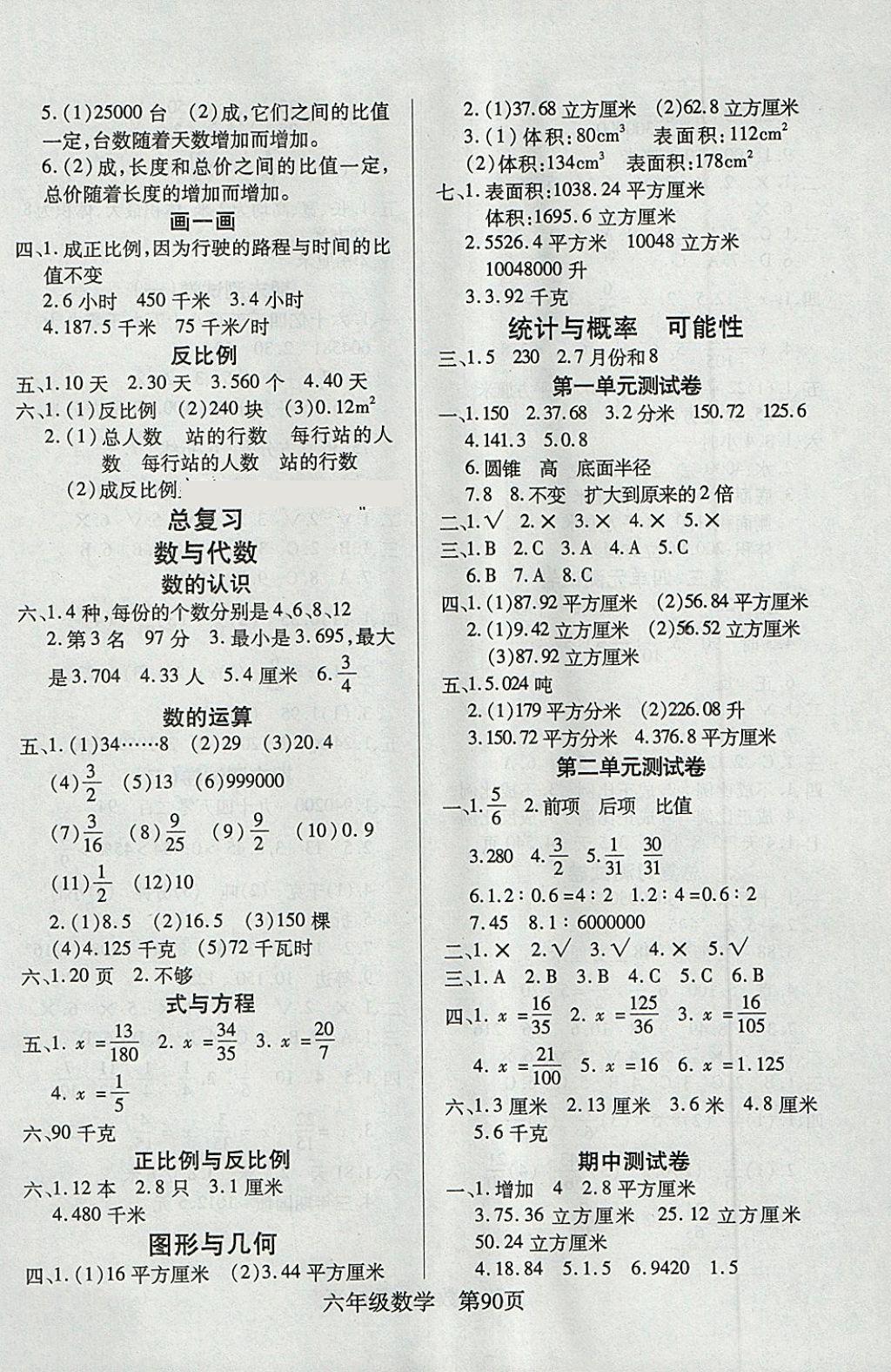 2018年淘金先锋课堂六年级数学下册北师大版 第2页