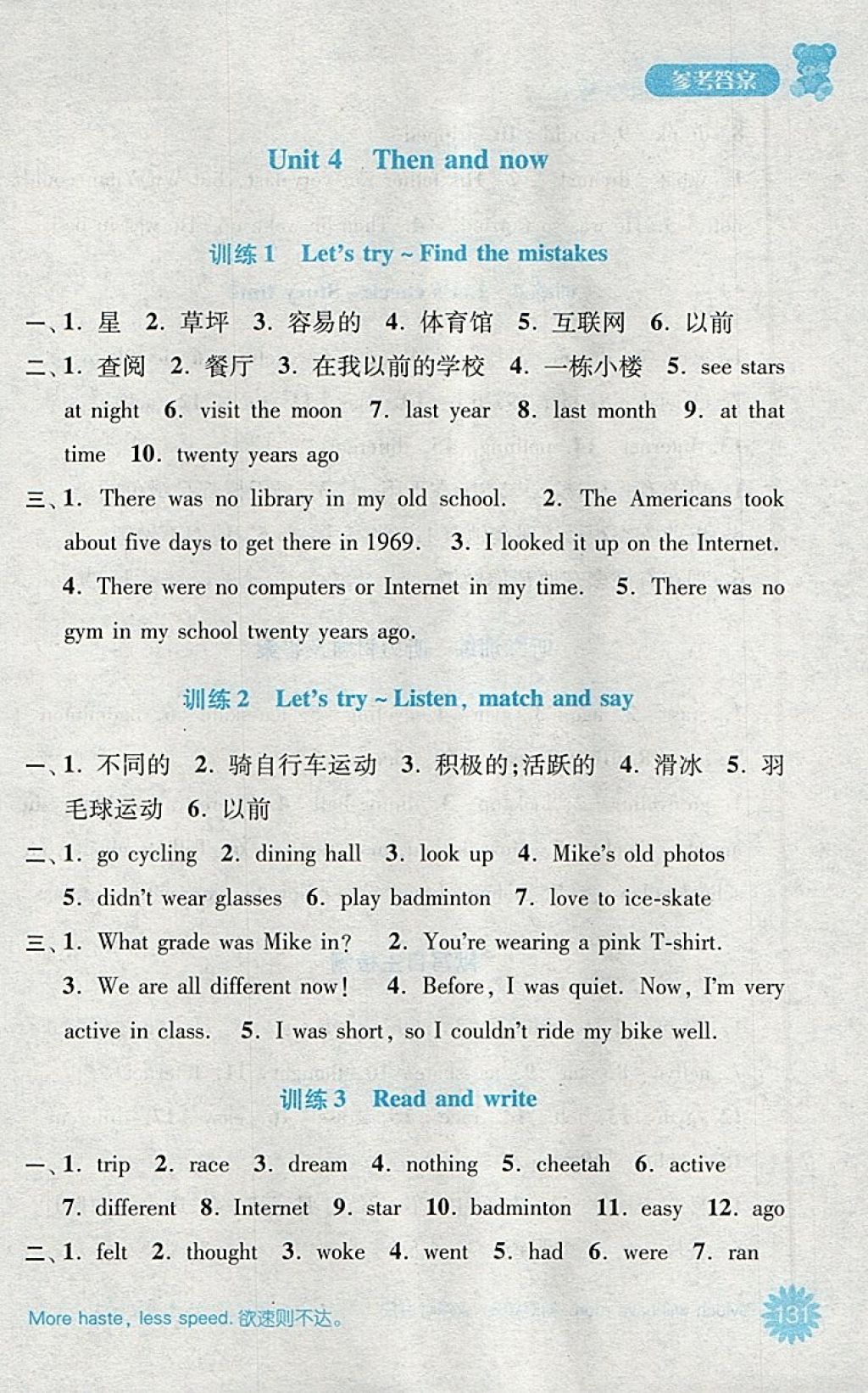 2018年默寫(xiě)小狀元小學(xué)英語(yǔ)六年級(jí)下冊(cè)人教版 參考答案第13頁(yè)