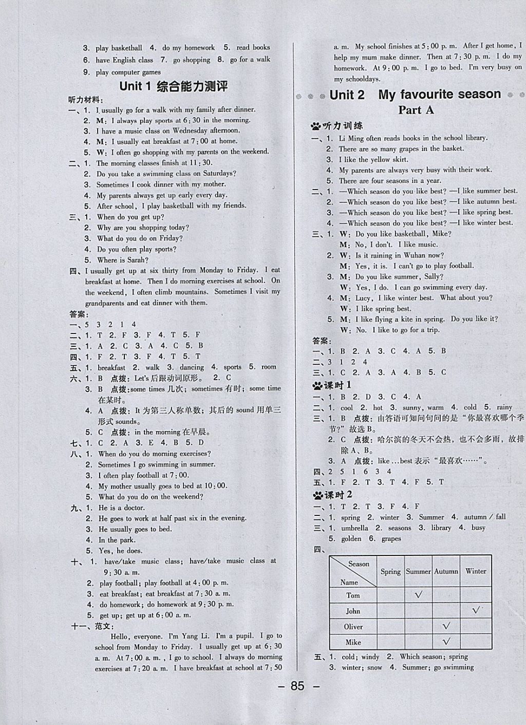 2018年綜合應用創(chuàng)新題典中點五年級英語下冊人教PEP版三起 第5頁