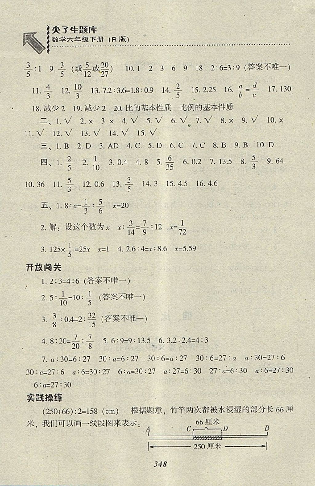 2018年尖子生题库六年级数学下册人教版 第14页