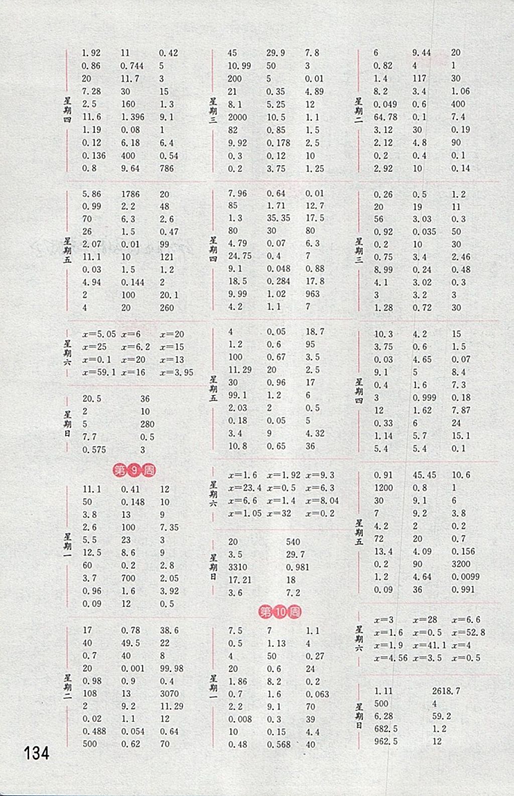 2018年通城學(xué)典小學(xué)數(shù)學(xué)計算能手五年級下冊蘇教版 第4頁