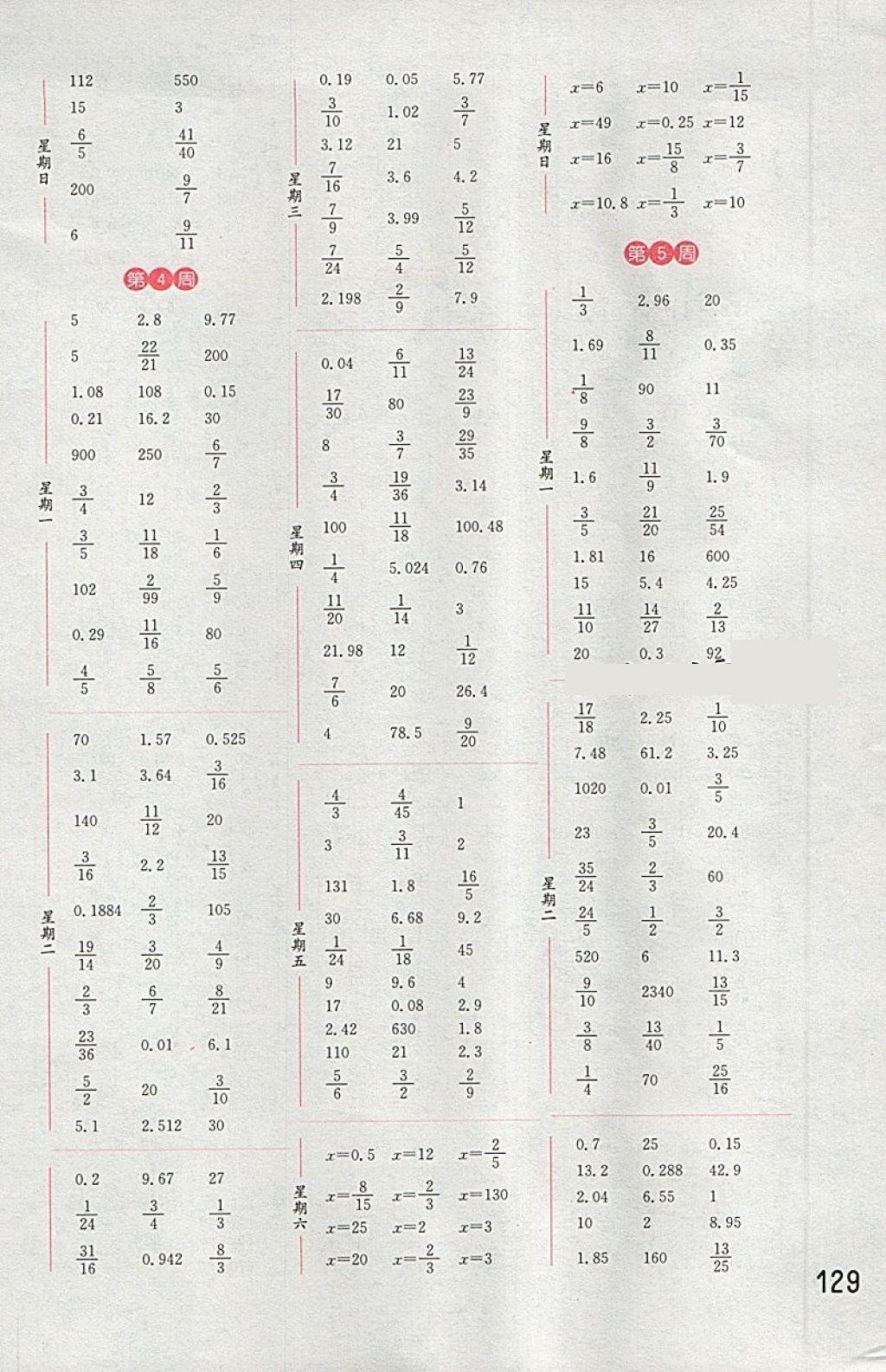 2018年通城学典计算能手六年级数学下册苏教版 第3页