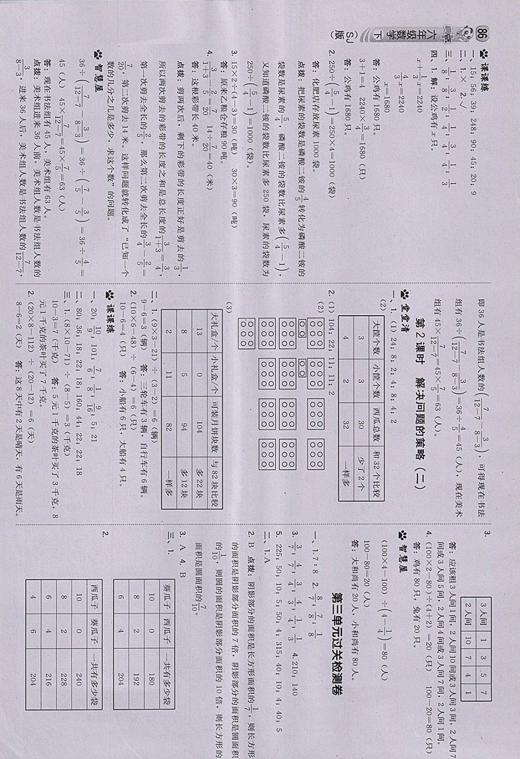 2018年综合应用创新题典中点六年级数学下册苏教版 第0页