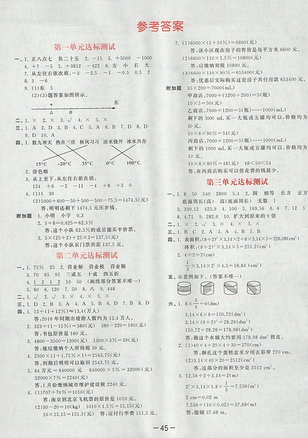 2018年53天天練小學(xué)數(shù)學(xué)六年級(jí)下冊(cè)人教版 第1頁