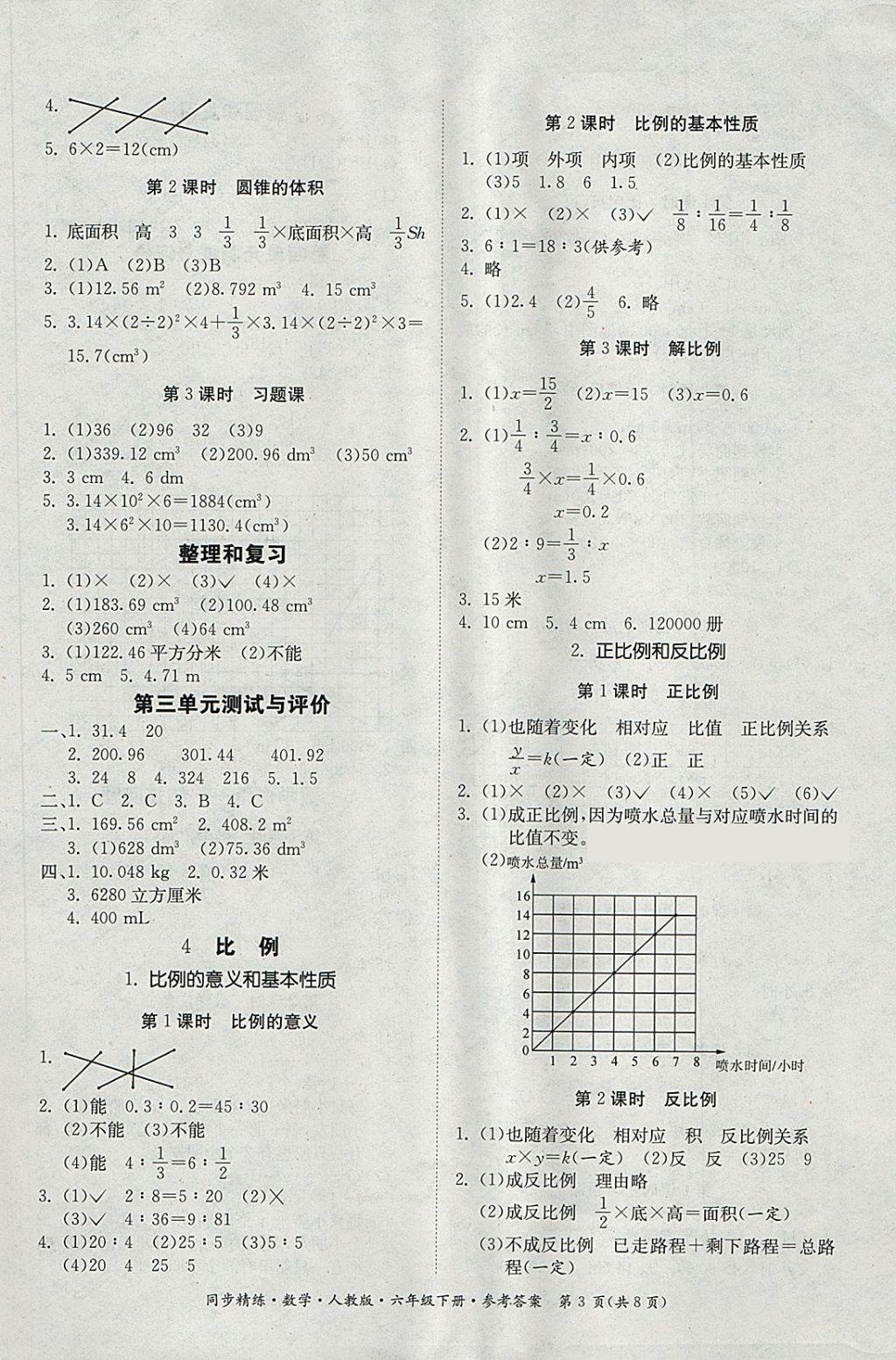 2018年同步精練六年級(jí)數(shù)學(xué)下冊(cè)人教版 第3頁(yè)