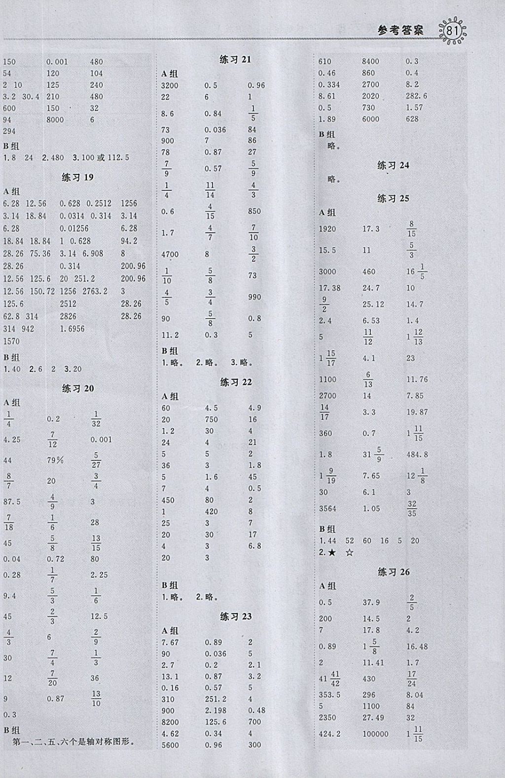 2018年星級(jí)口算天天練六年級(jí)數(shù)學(xué)下冊(cè)人教版 第9頁(yè)