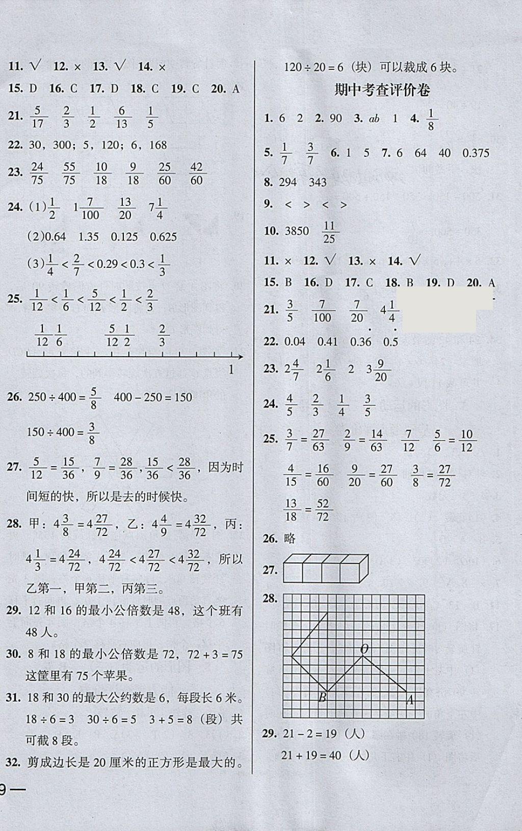 2018年狀元坊全程突破AB測試卷五年級數學下冊 第6頁