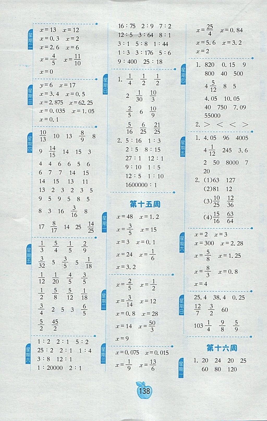 2018年小學(xué)數(shù)學(xué)計(jì)算高手六年級(jí)下冊(cè)北師大版 第8頁(yè)