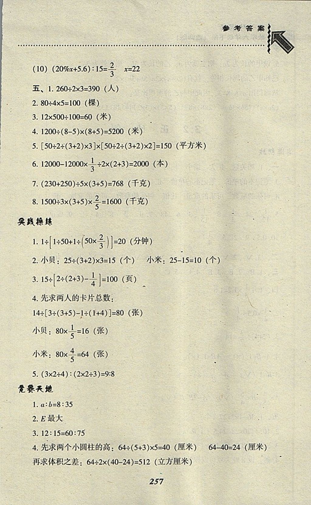 2018年尖子生題庫六年級數(shù)學(xué)下冊西師大版 第16頁