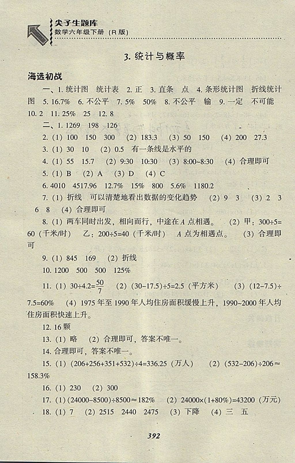 2018年尖子生題庫(kù)六年級(jí)數(shù)學(xué)下冊(cè)人教版 第58頁(yè)