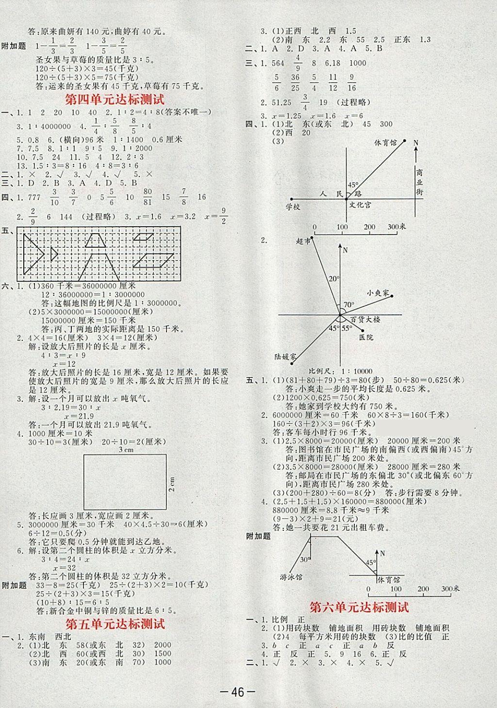 2018年53天天练小学数学六年级下册苏教版 第26页