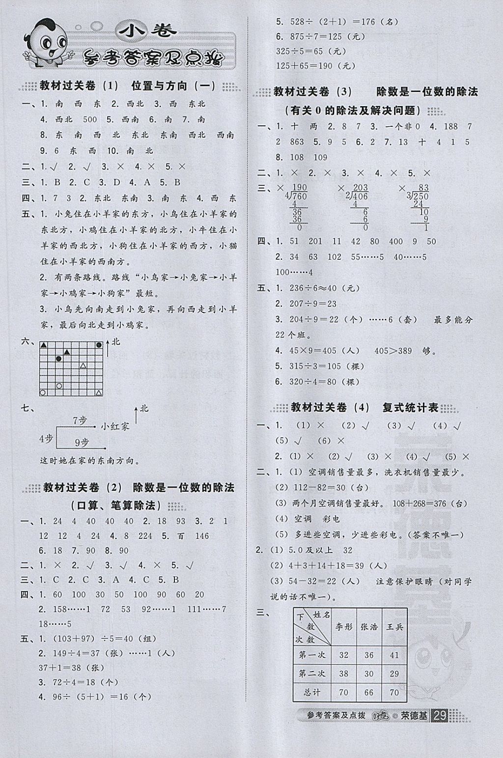 2018年好卷三年級數(shù)學(xué)下冊人教版 第1頁