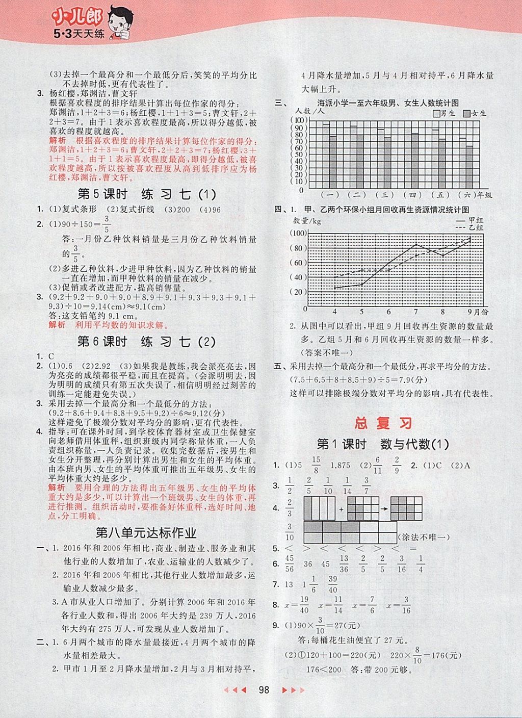 2018年53天天练小学数学五年级下册北师大版 第18页