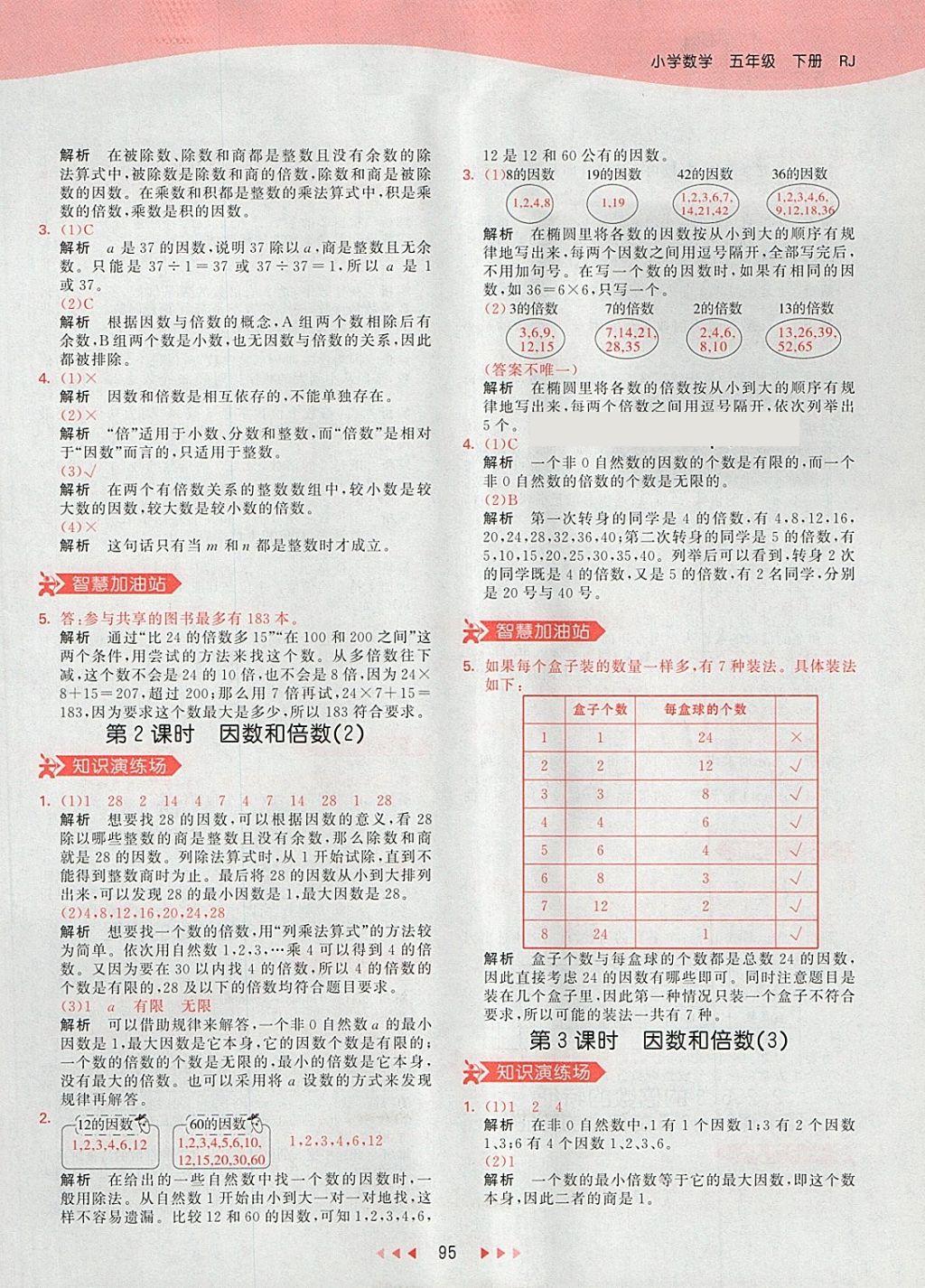 2018年53天天練小學(xué)數(shù)學(xué)五年級下冊人教版 第7頁