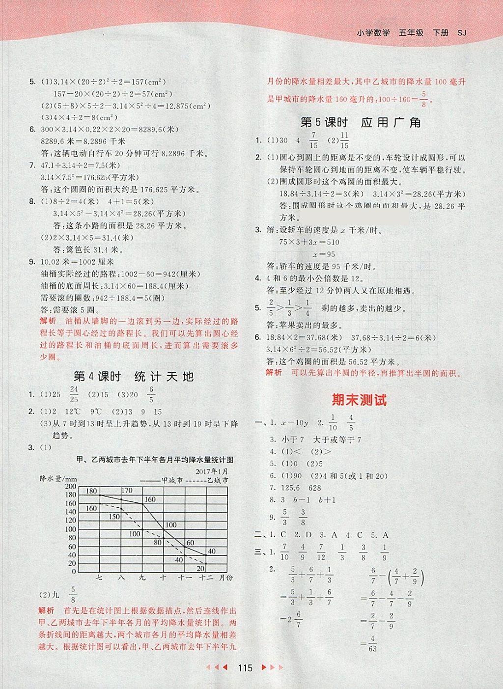 2018年53天天练小学数学五年级下册苏教版 第23页