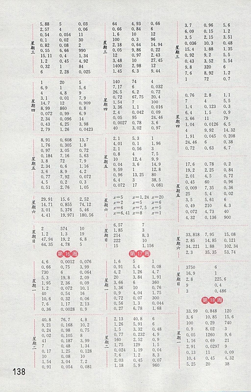 2018年通城學(xué)典小學(xué)數(shù)學(xué)計(jì)算能手四年級(jí)下冊(cè)北師大版 第6頁