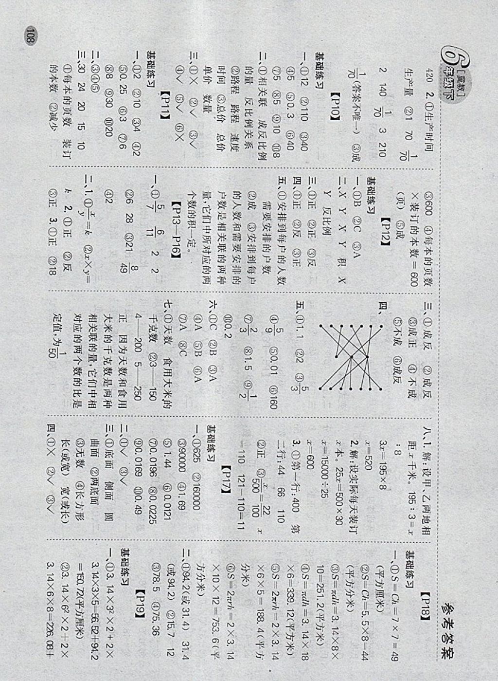 2018年同步口算題卡六年級下冊冀教版 第2頁