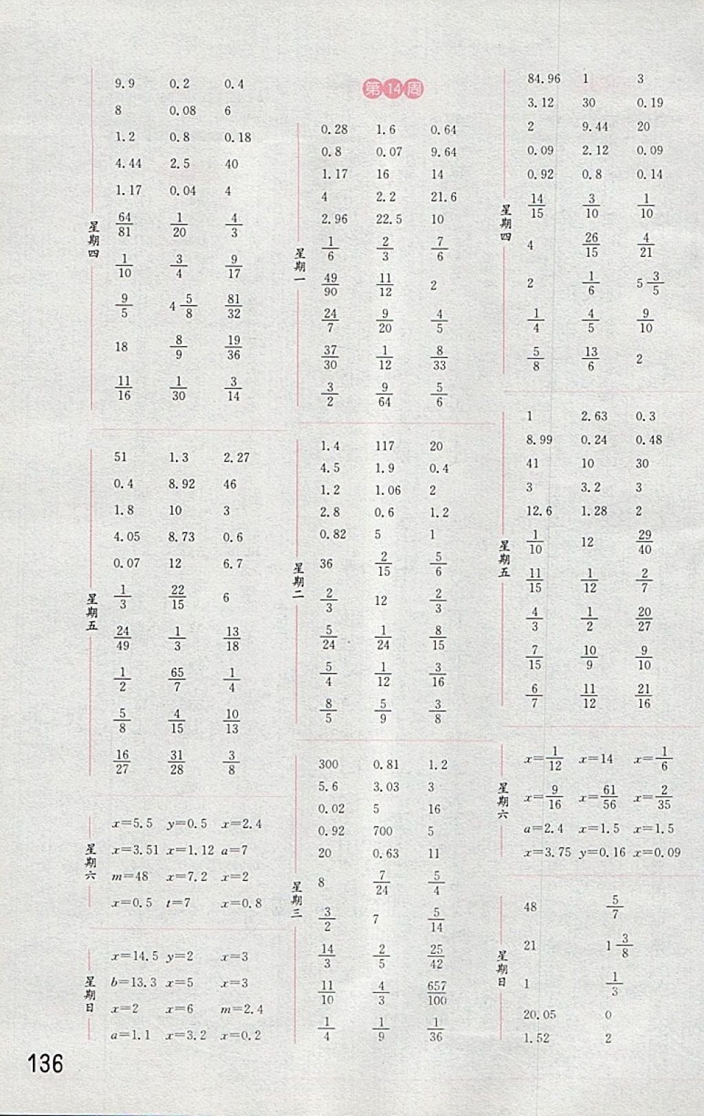 2018年通城學(xué)典小學(xué)數(shù)學(xué)計算能手五年級下冊北師大版 第10頁