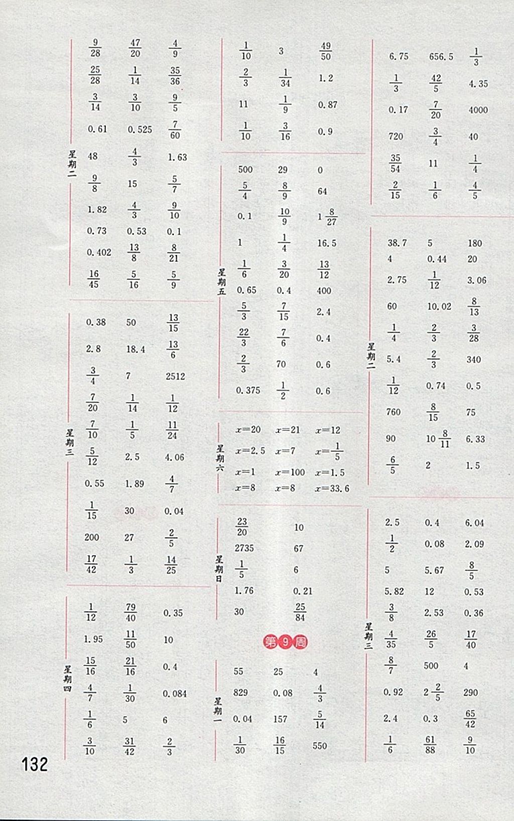 2018年通城學(xué)典小學(xué)數(shù)學(xué)計算能手六年級下冊北師大版 第6頁