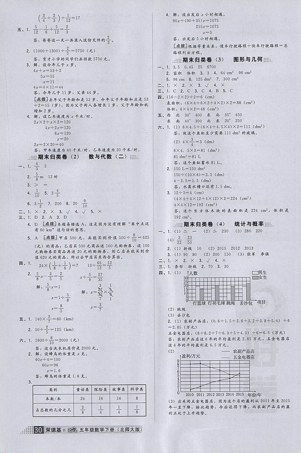 2018年好卷五年級(jí)數(shù)學(xué)下冊(cè)北師大版 第4頁