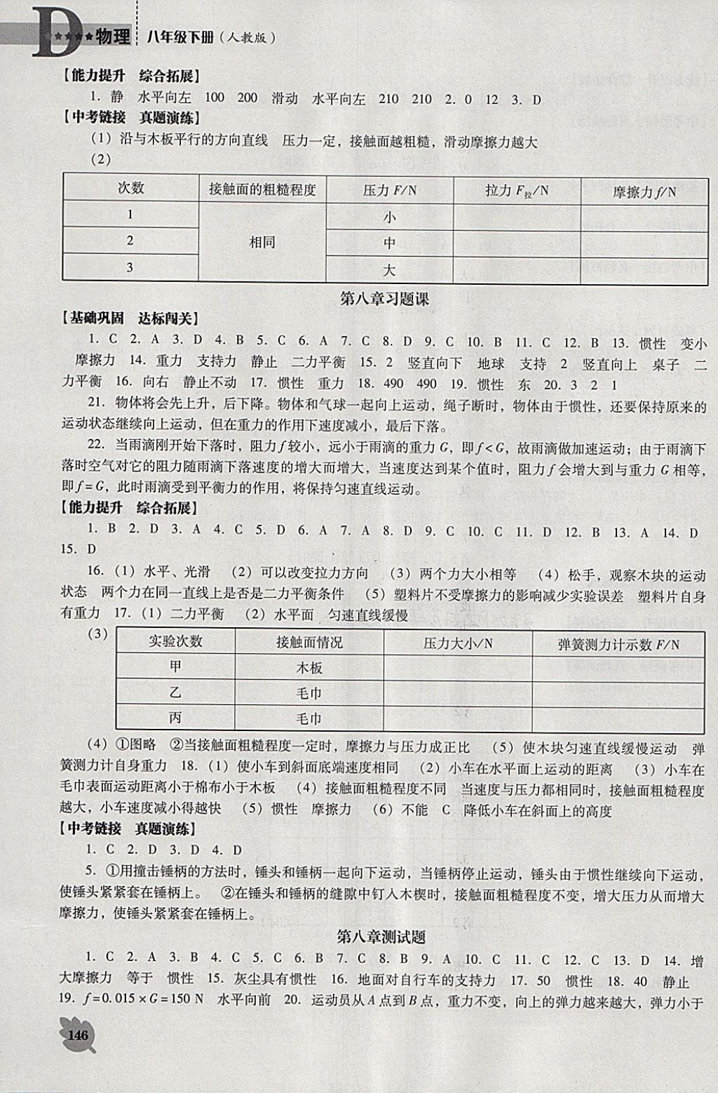 2018年新课程物理能力培养八年级下册人教版D版 第4页